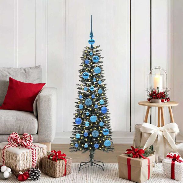 vidaXL Kunstkerstboom met 150 LED Groen 120 cm PVC en Plastic en Staal