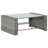 vidaXL 8-delige Loungeset met kussens poly rattan grijs