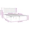 vidaXL Bedframe met hoofdbord metaal zwart 120x200 cm