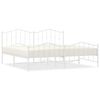 vidaXL Bedframe met hoofd- en voeteneinde&nbsp;metaal wit 193x203 cm