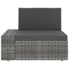 vidaXL 6-delige Loungeset poly rattan grijs