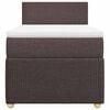 vidaXL Boxspring met matras stof donkerbruin 90x200 cm