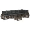 vidaXL Tuinbankenset 7 st Grijs en Donkergrijs poly rattan