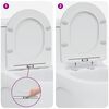 vidaXL Toiletzitting Wit 47 x 36 x 3,4 cm Duroplast