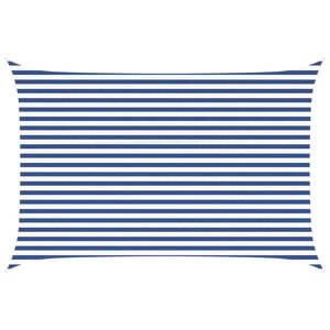 vidaXL Zonneschaduwzeil Blauw en Wit 4,5 x 3 m 100% Polyester Oxford