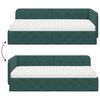 vidaXL Hoekbedframe met matras Donkergroen 90 x 200 cm Fluweel