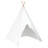 vidaXL Teepee Tent Wit 120 x 120 x 150 cm Stof en Plastic