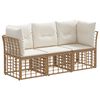 vidaXL Buiten bankenset Naturel Polyester