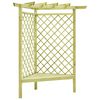 vidaXL Hoekpergola met zitting 130x130x197 cm ge&iuml;mpregneerd grenenhout