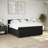 vidaXL Boxspring met matras stof zwart 180x200 cm