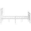 vidaXL Bedframe met hoofd- en voeteneinde metaal wit 120x200 cm