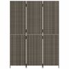 vidaXL Kamerscherm 3 panelen poly rattan grijs