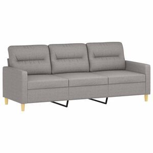 vidaXL Driezitsbank 180 cm stof lichtgrijs
