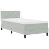 vidaXL Boxspringbed met matras Lichtgrijs 90 x 200 cm Fluweel