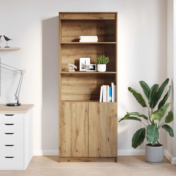 vidaXL Highboard 70x35x180 cm spaanplaat ambachtelijk eikenkleurig