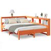 vidaXL Bed met boekenkast zonder matras grenenhout wasbruin 150x200 cm