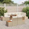 vidaXL Tuin Eetset met kussen met kussen 9 pcs Beige en Cr&egrave;me