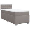 vidaXL Boxspring met matras stof taupe 90x190 cm