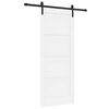 vidaXL Schuifdeur Wit 83 x 202 cm Massief grenenhout