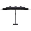 vidaXL Tuinparasol Zwart 385 x 209 x 244 cm Stof
