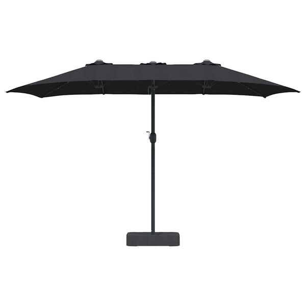 vidaXL Tuinparasol Zwart 385 x 209 x 244 cm Stof