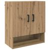 vidaXL Wandkast 60 x 31 x 70 cm Bewerkt hout artisanaal eikenkleurig