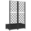 vidaXL Plantenbak met trellis zwart 80x40x121,5 cm PP