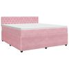 vidaXL Boxspringbed met matras Roze 180 x 200 cm Fluweel