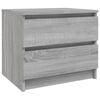 vidaXL Nachtkastje 50x39x43,5 cm bewerkt hout grijs sonoma eikenkleur