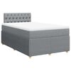 vidaXL Boxspring met matras stof lichtgrijs 120x190 cm