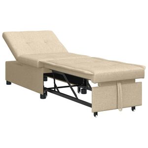 vidaXL Uittrekbare Sofa Bed Cr&egrave;me 194 x 50 x 82 cm Multiplex