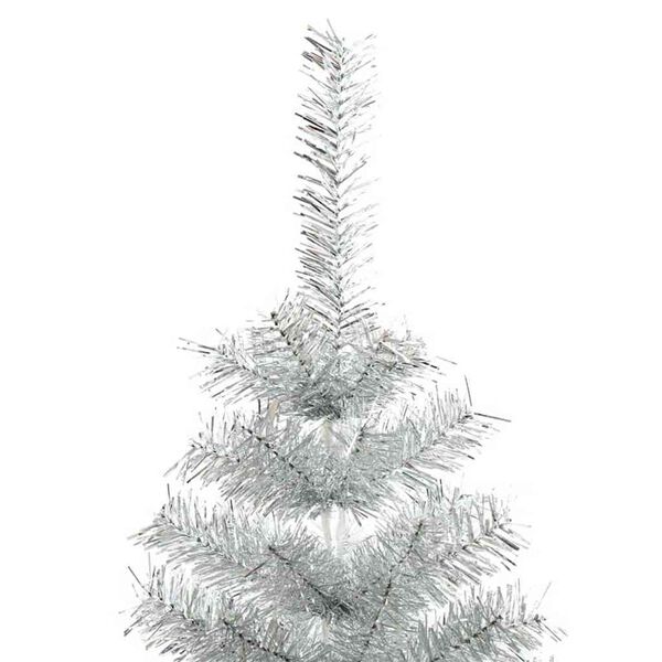 vidaXL Kerstboom met 300 LED met standaard Zilver 180 cm PET