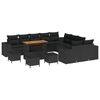 vidaXL Tuin Sofa Set 14 st Zwart poly rattan