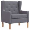 vidaXL Fauteuil stof grijs