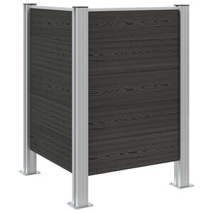 vidaXL Afvalbak Schutting Grijs 85 x 85 x 115 cm Aluminium en WPC