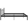 vidaXL Bedframe metaal zwart 180x200 cm