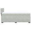 vidaXL Boxspring met matras fluweel lichtgrijs 90x190 cm