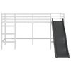 vidaXL Kinder loft bedframe met glijbaan Wit en Antraciet 100 x 200 cm