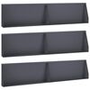 vidaXL Keerwand 6 st 100 x 12 x 40 cm Staal Antraciet