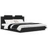 vidaXL Bedframe met Hoofdeinde Zwart Eiken 180 x 200 cm Bewerkt hout