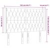 vidaXL Hoofdbord met randen 163x16x118/128 cm stof zwart