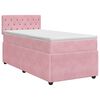 vidaXL Boxspringbed met matras met hoofdeinde Roze 80 x 200 cm Fluweel