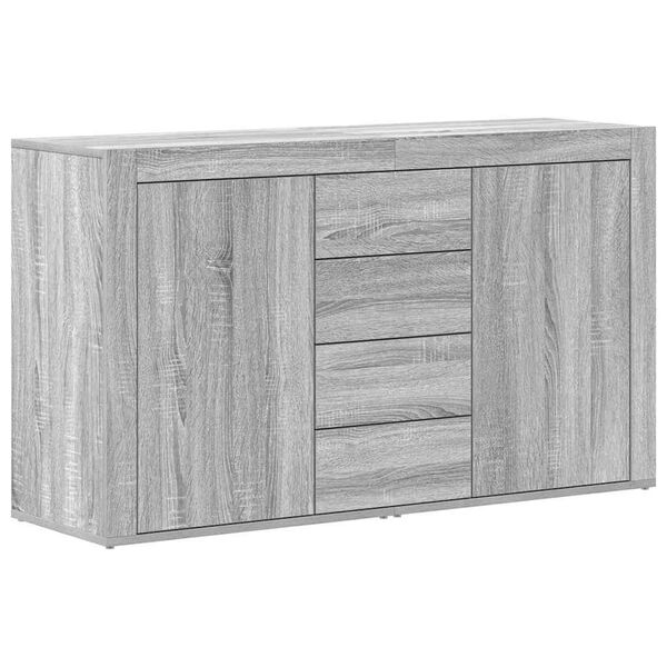 vidaXL Dressoir met lade Grijs Sonoma 120 x 36 x 69 cm Bewerkt hout