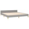 vidaXL Bedframe zonder matras stof lichtgrijs 180x200 cm