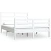 vidaXL Bedframe massief grenenhout wit 150x200 cm