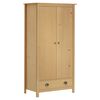 vidaXL Kledingkast Hill 2 deuren 89x50x170 cm massief grenenhout