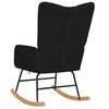 vidaXL Schommelstoel stof zwart