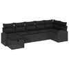 vidaXL Bankstel 7 st Zwart poly rattan