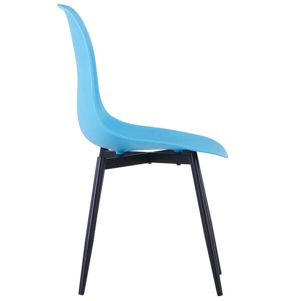 vidaXL Eetkamerstoelen 6 st PP blauw