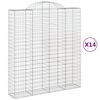 vidaXL Schanskorven 14 st gewelfd 200x50x220/240 cm ijzer